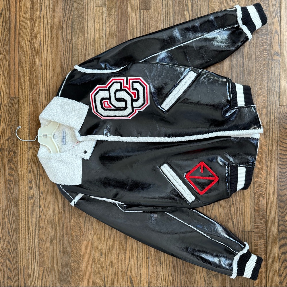 Opening Ceremony Black Varsity Jacket with Patches